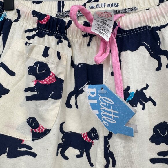 Little Blue House by Hatley Dog Dogs in bandanas all over print drawstring pocke - Picture 5 of 9